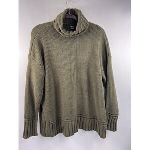 Aerie Sweater‎ Women's Sz S/P Brown Long Sleeve Knit Turtleneck Side Slits